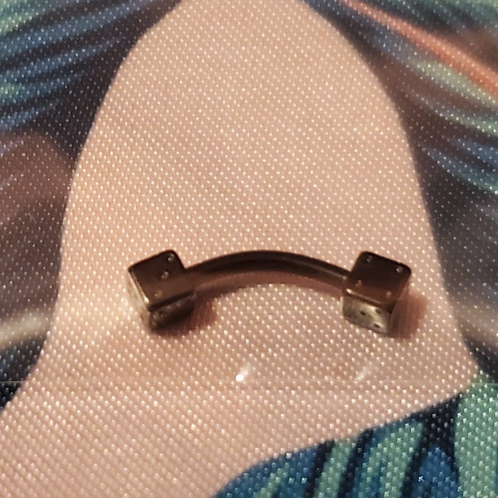 Titanium Anodized Eyebrow Dice Ring